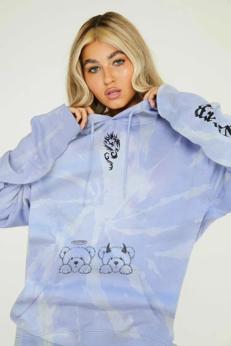 New Girl Order New Girl Order SAINT OR SINNER TIE DYE HOODY Tops