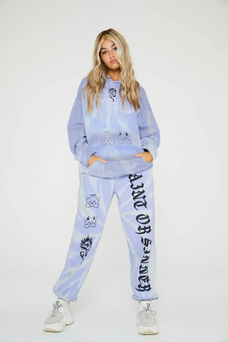 new girl order New Girl Order SAINT OR SINNER TIE DYE HOODY Tops