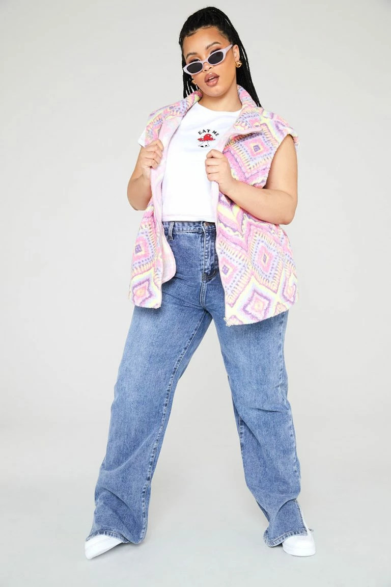 New Girl Order New Girl Order Sleeveless Aztec Borg Curve Tops