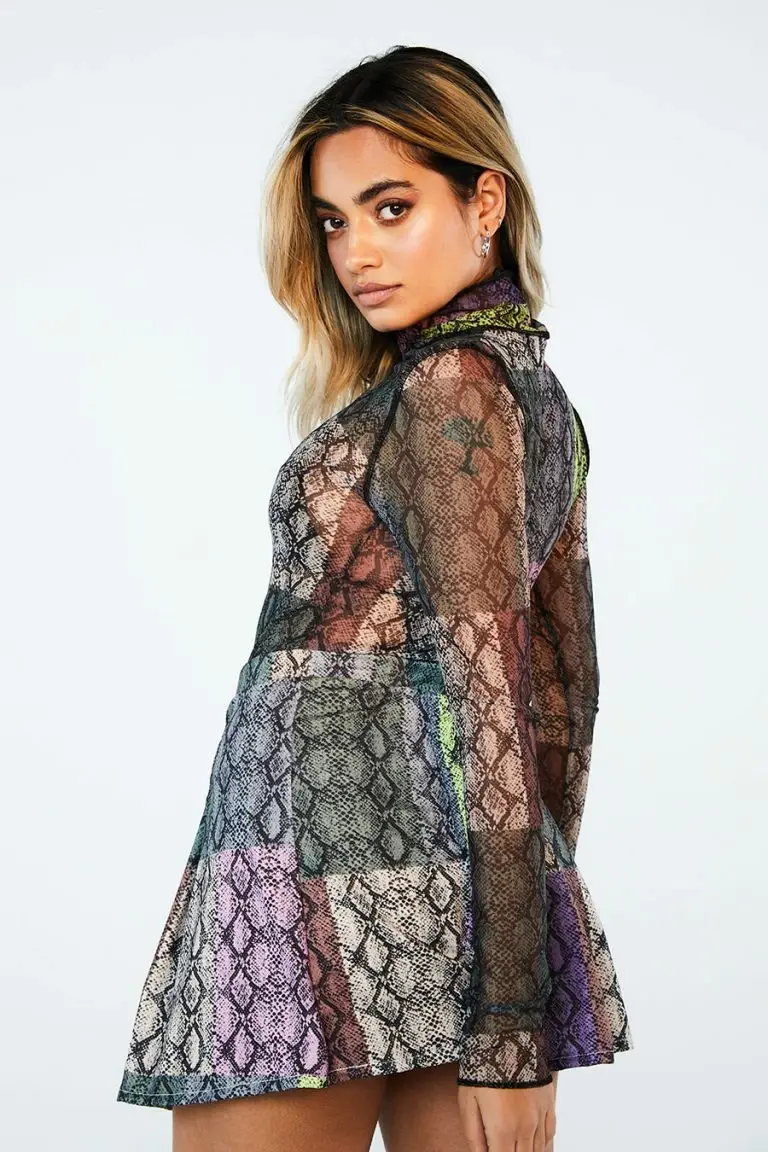 New Girl Order New Girl Order SNAKE MULTI PLEATED SKIRT