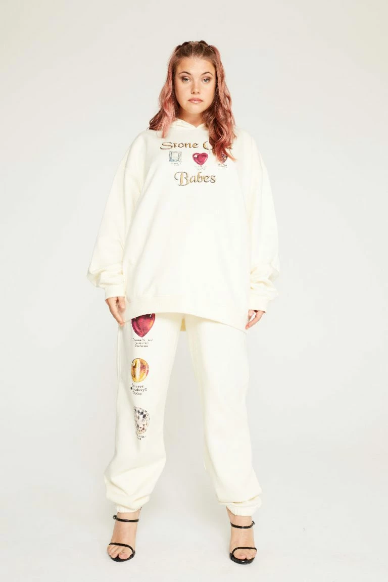 new girl order New Girl Order STONE JEWELS HOODIE CURVE Tops