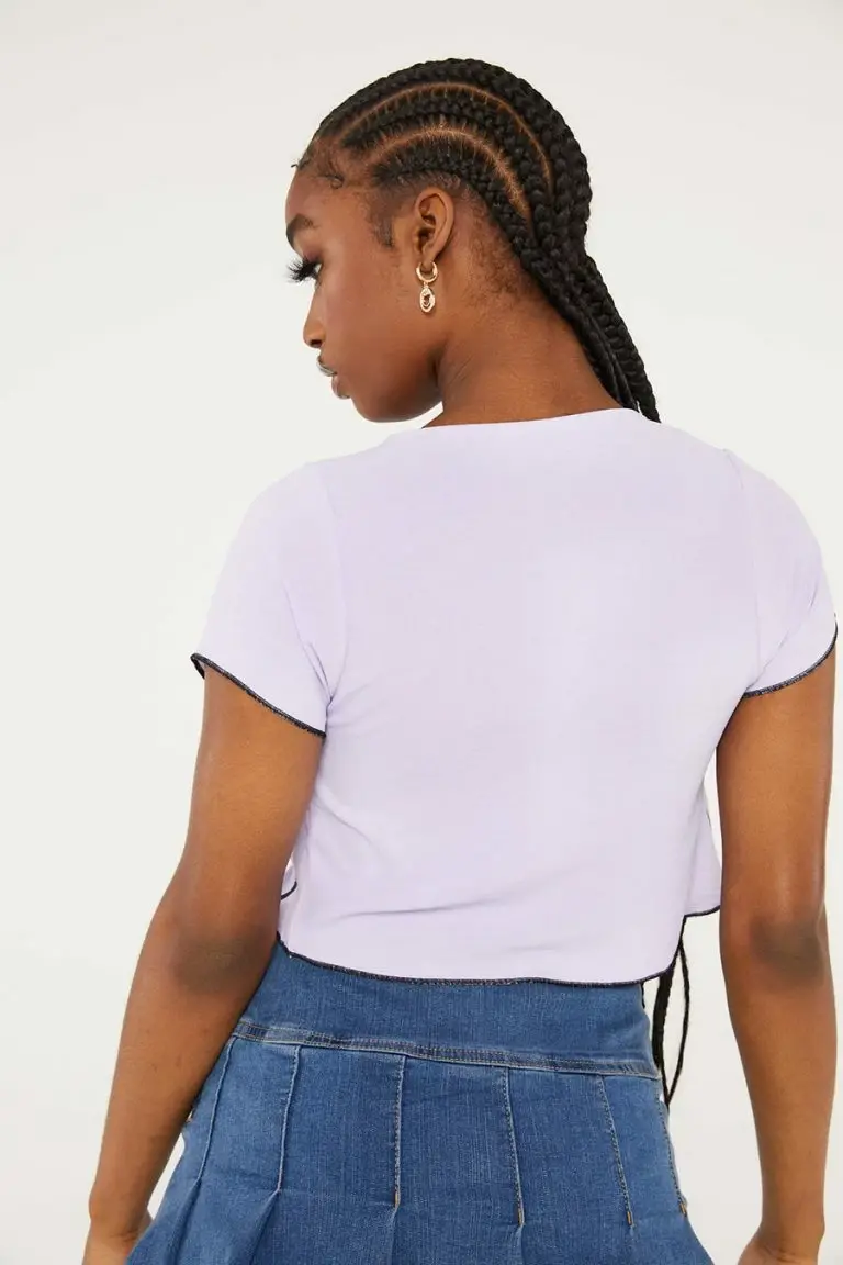 New Girl Order New Girl Order TATTOO BUTTERFLY TIE FRONT TOP