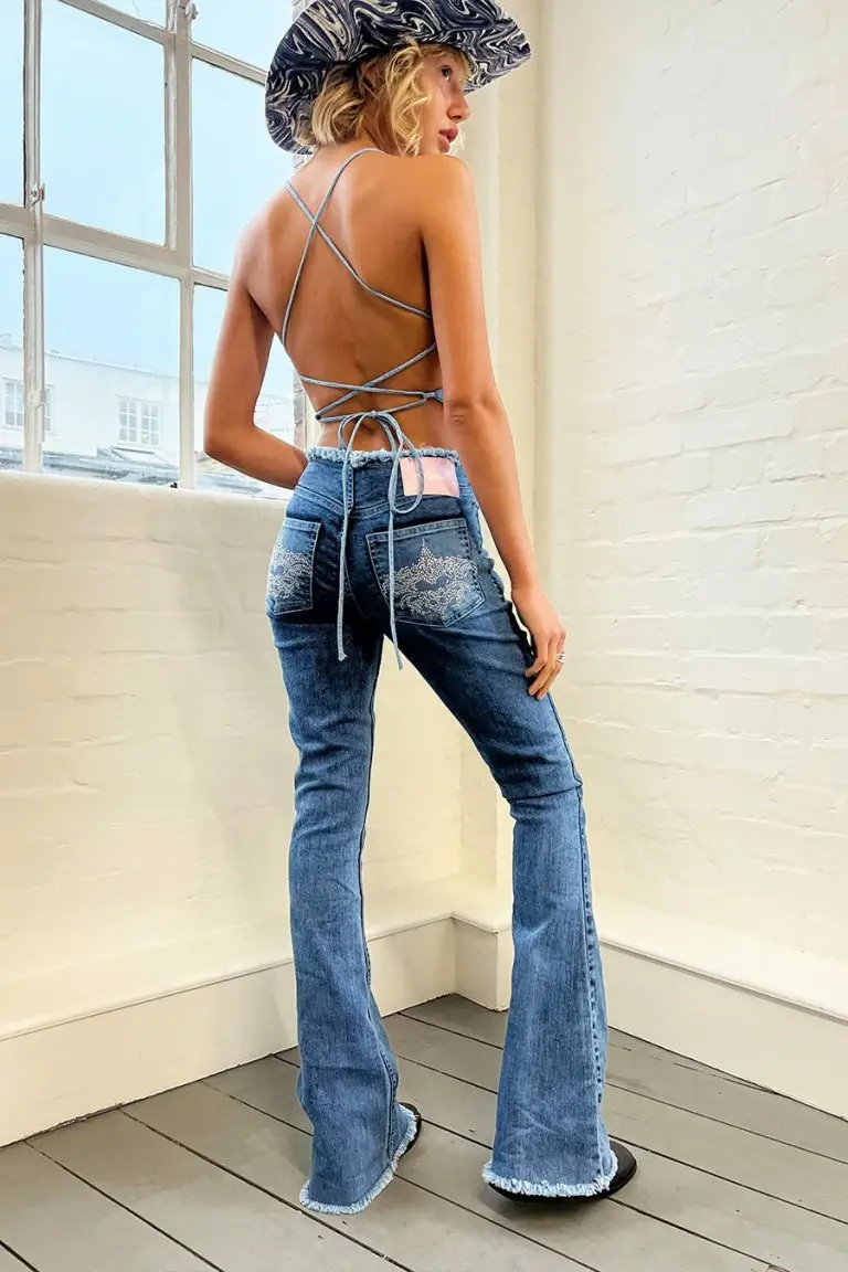 New Girl Order New Girl Order TATTOO RHINESTONE LOW RISE JEAN CURVE