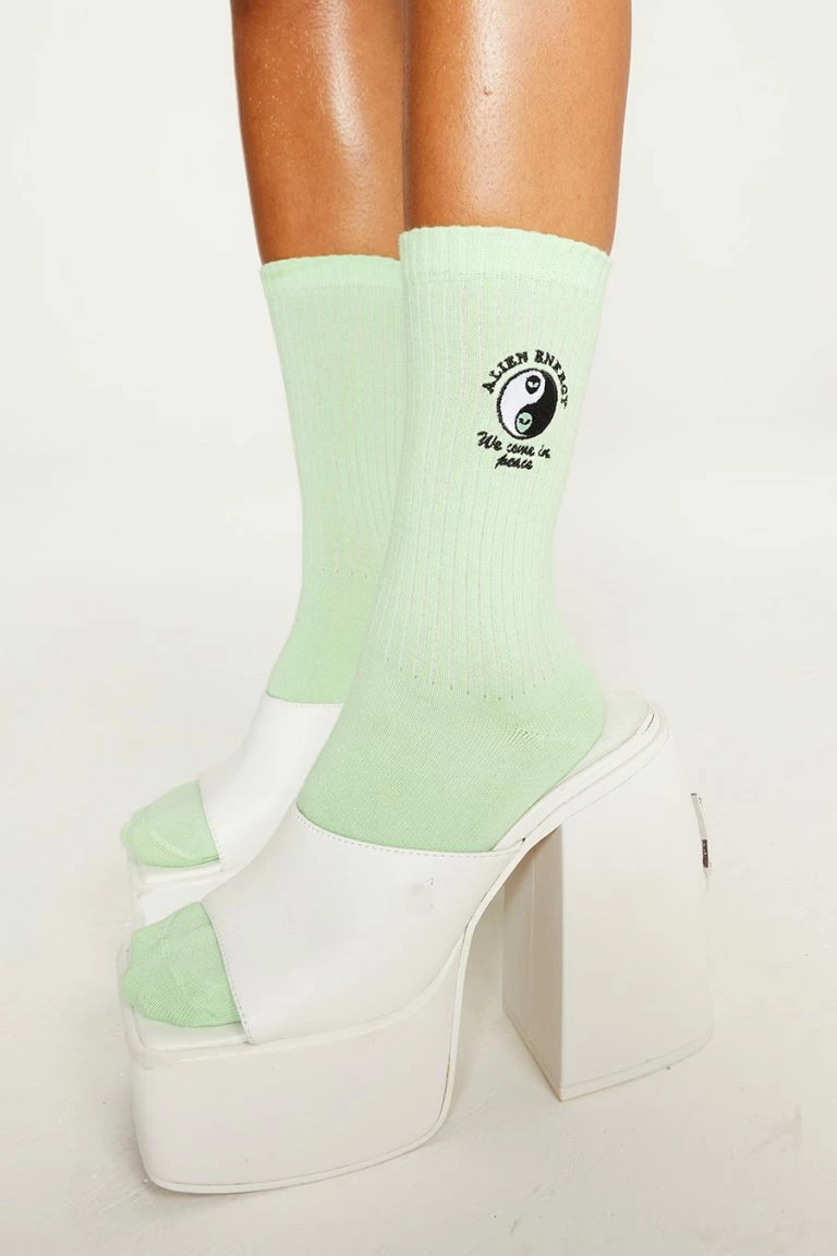 New Girl Order New Girl Order Tops 3 PACK SOCK WITH YING AND YANG DETAIL – MULTI