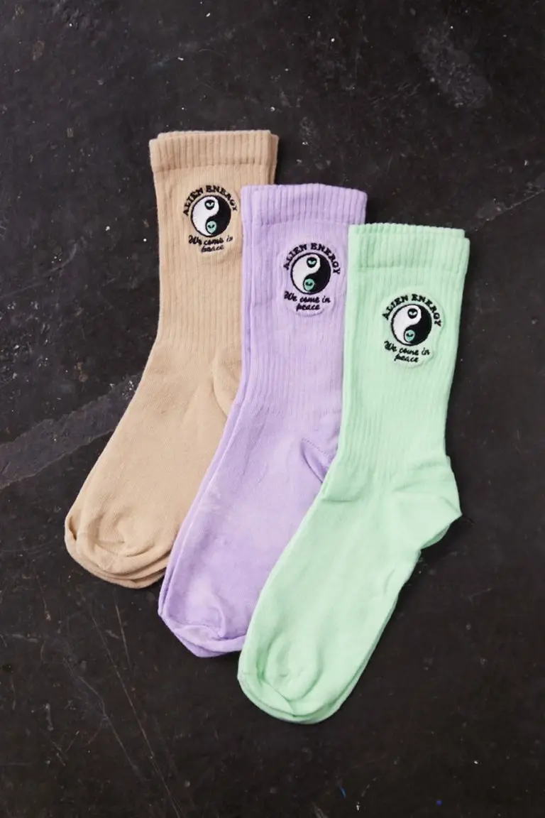 new girl order New Girl Order Tops 3 PACK SOCK WITH YING AND YANG DETAIL – MULTI