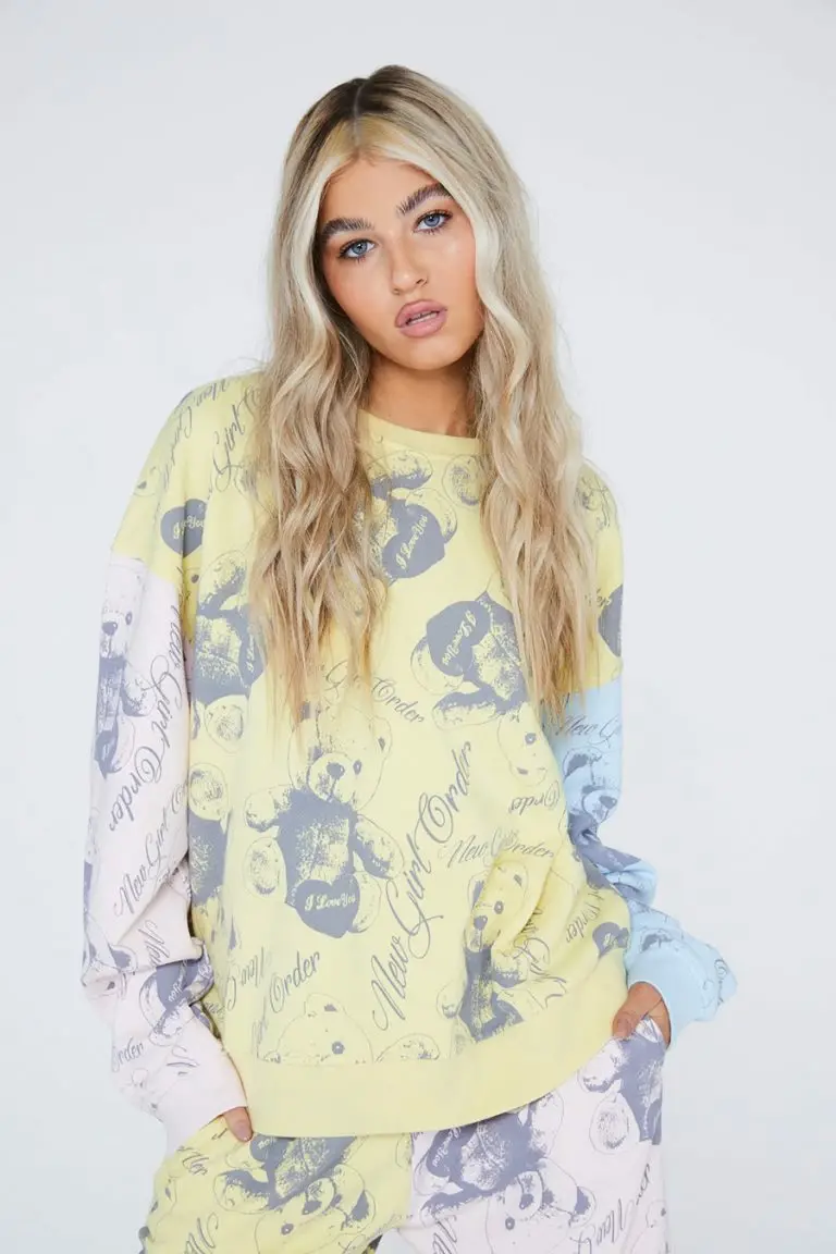 new girl order New Girl Order Tops Bear Panel Sweat