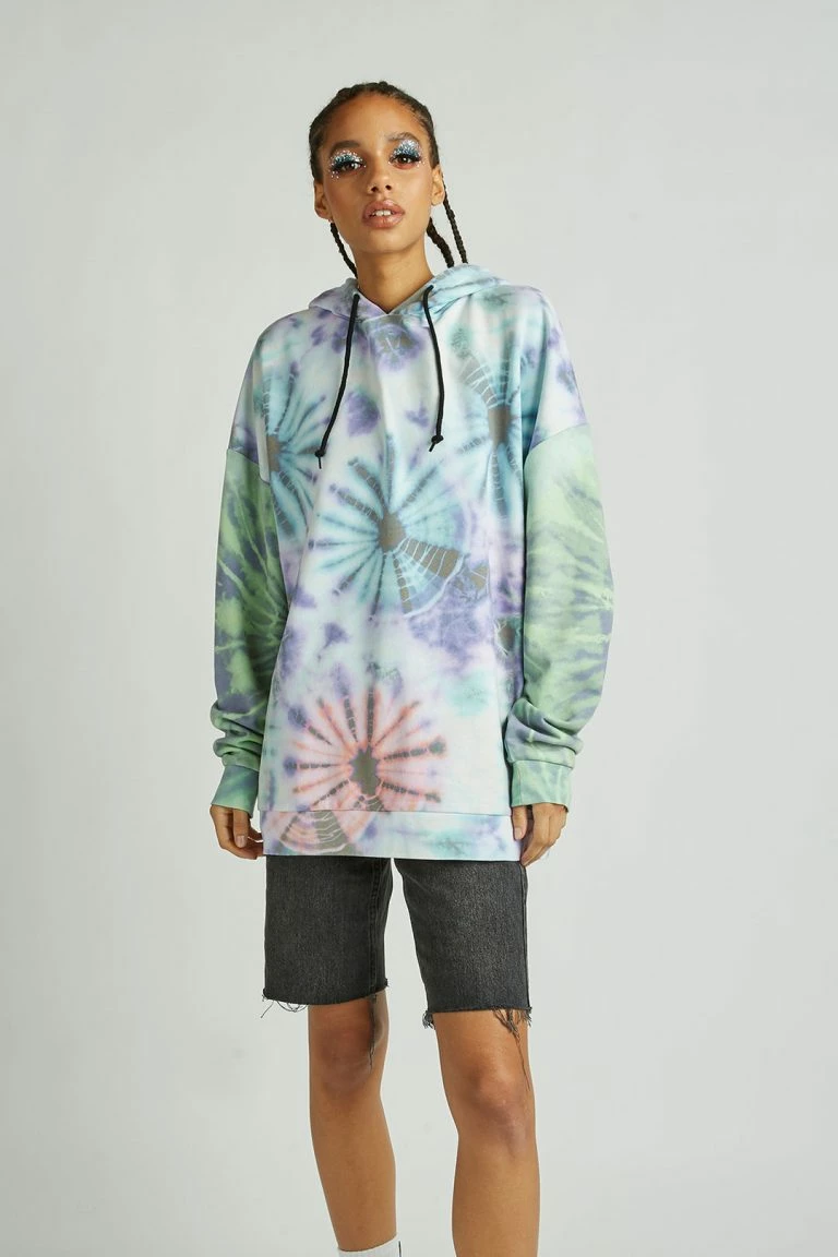 New Girl Order New Girl Order Tops Circle Tie Dye Hoodie