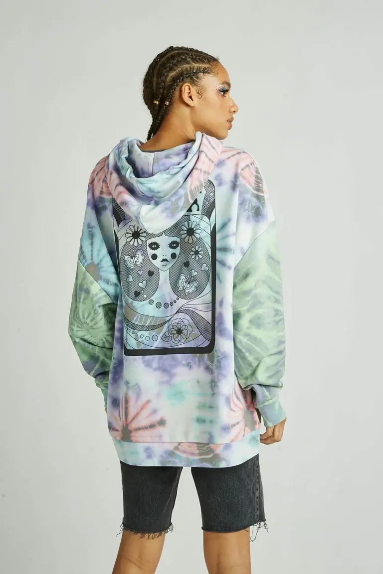 new girl order New Girl Order Tops Circle Tie Dye Hoodie