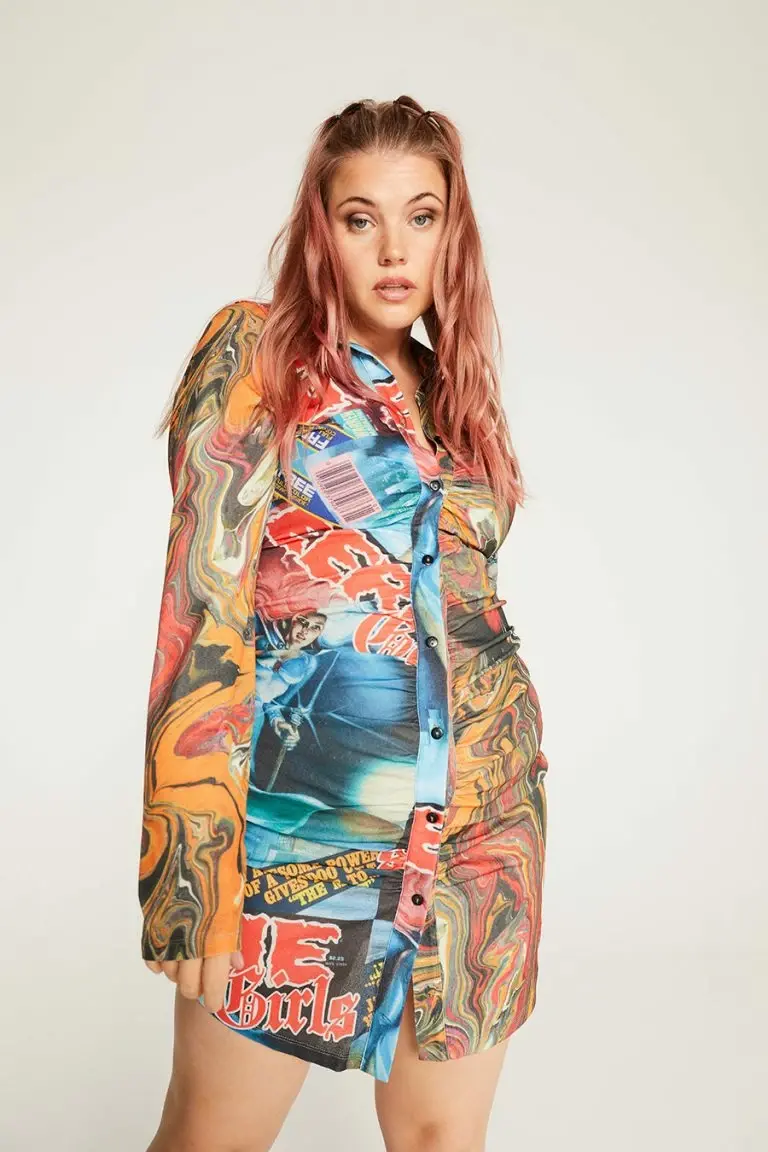 New Girl Order New Girl Order Tops COMIC PRINT SHIRT DRESS CURVE