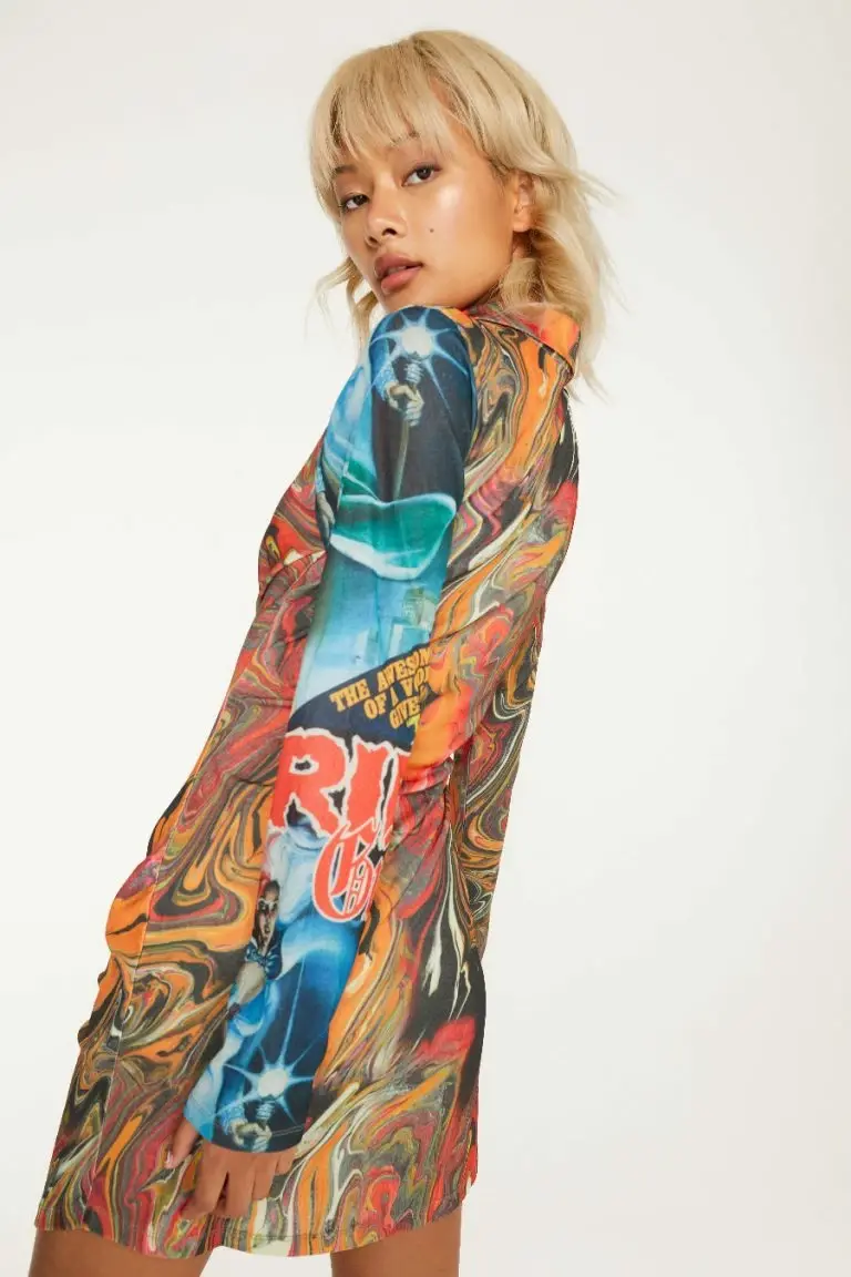 New Girl Order New Girl Order Tops COMIC PRINT SHIRT DRESS CURVE