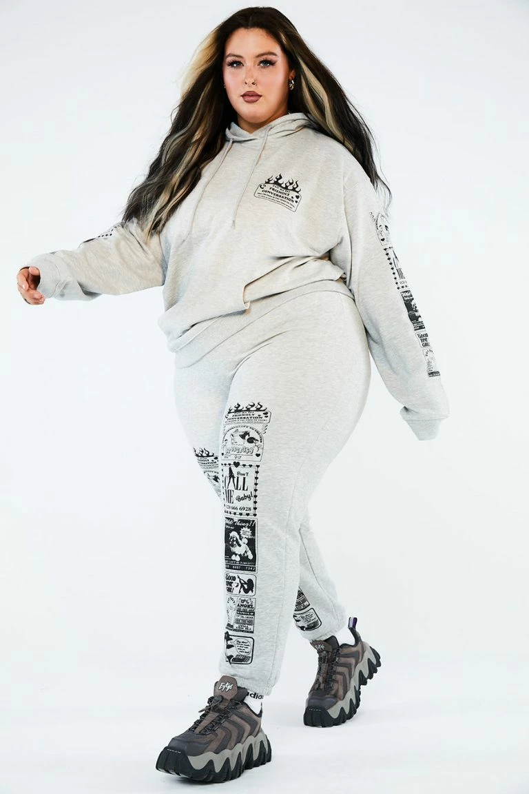 New Girl Order New Girl Order Tops Conversation Joggers Curve