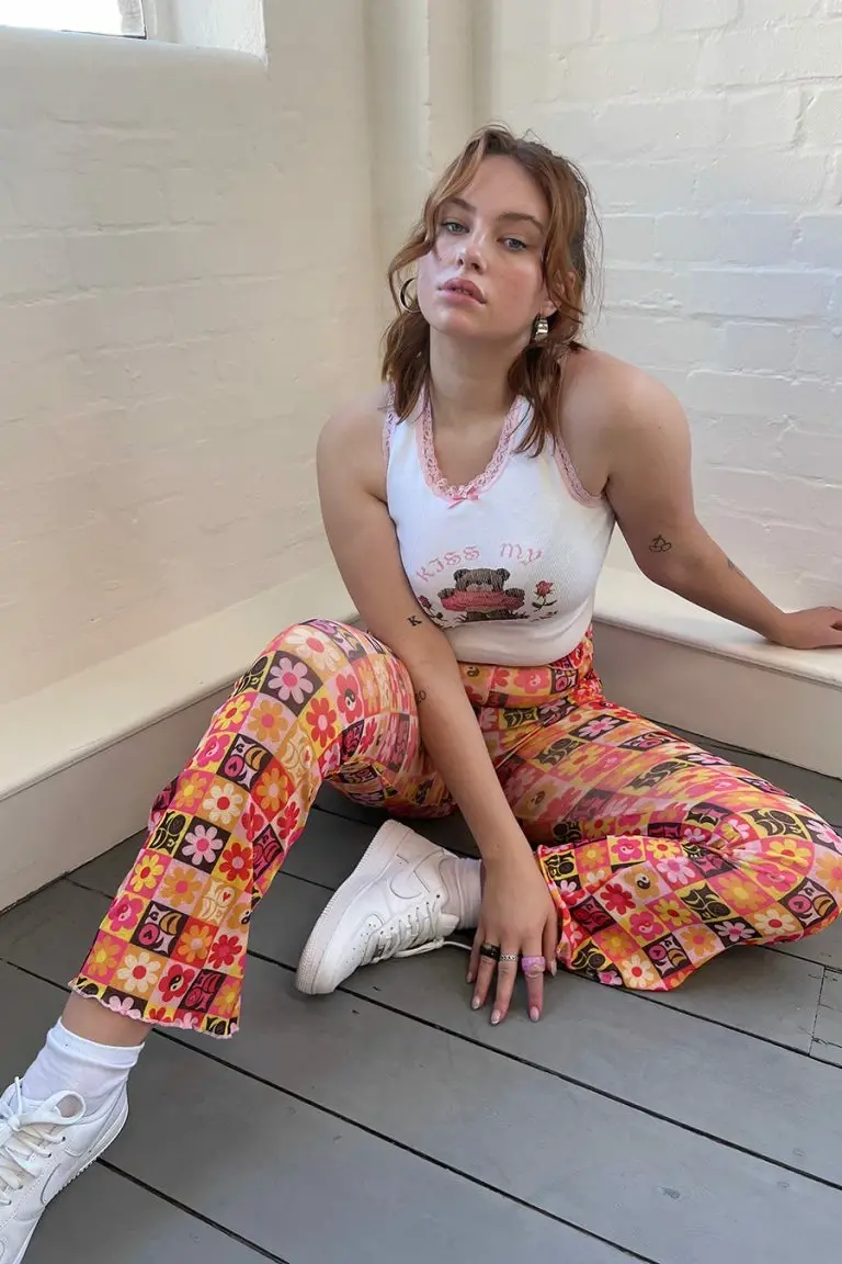 New Girl Order New Girl Order Tops FLOWER PRINT TROUSER