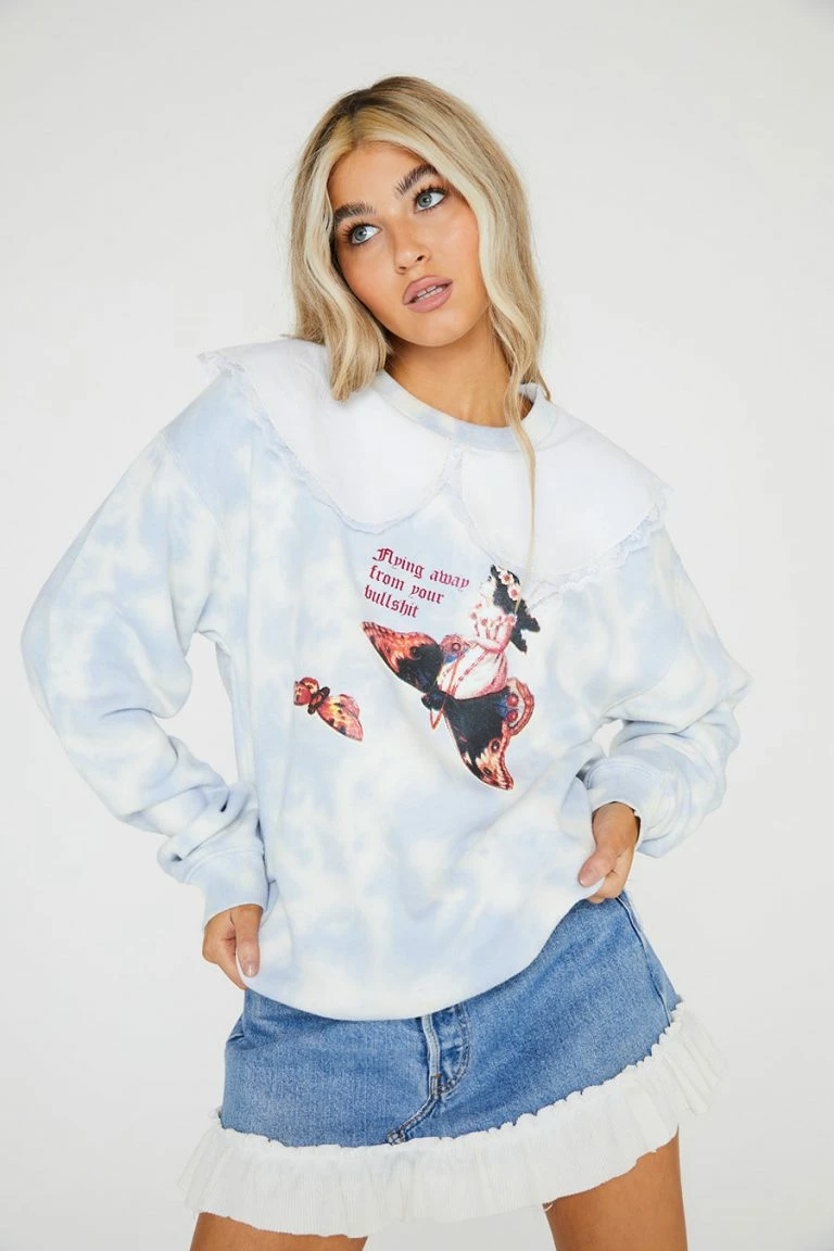 New Girl Order New Girl Order Tops FLYING AWAY FROM YOUR BULLSHIT SWEAT