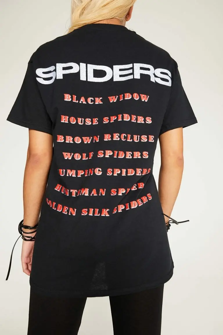 New Girl Order New Girl Order Tops GLITTER SPIDER TEE