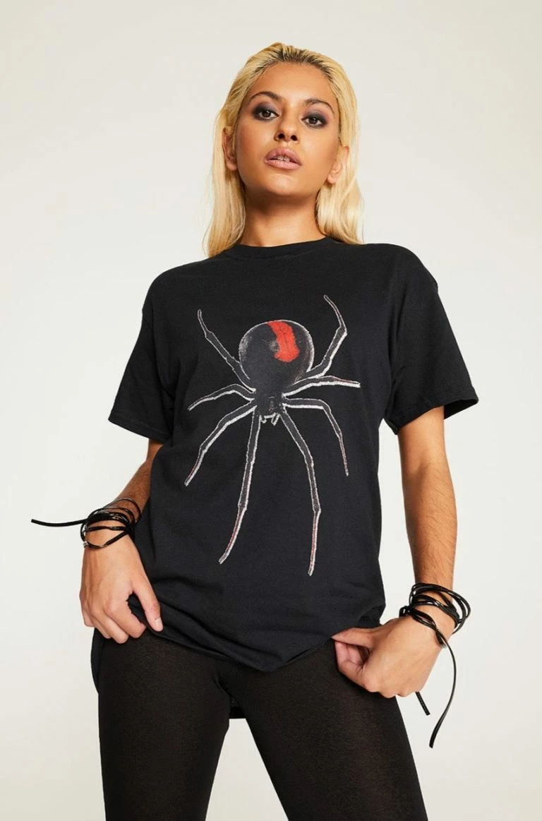 new girl order New Girl Order Tops GLITTER SPIDER TEE