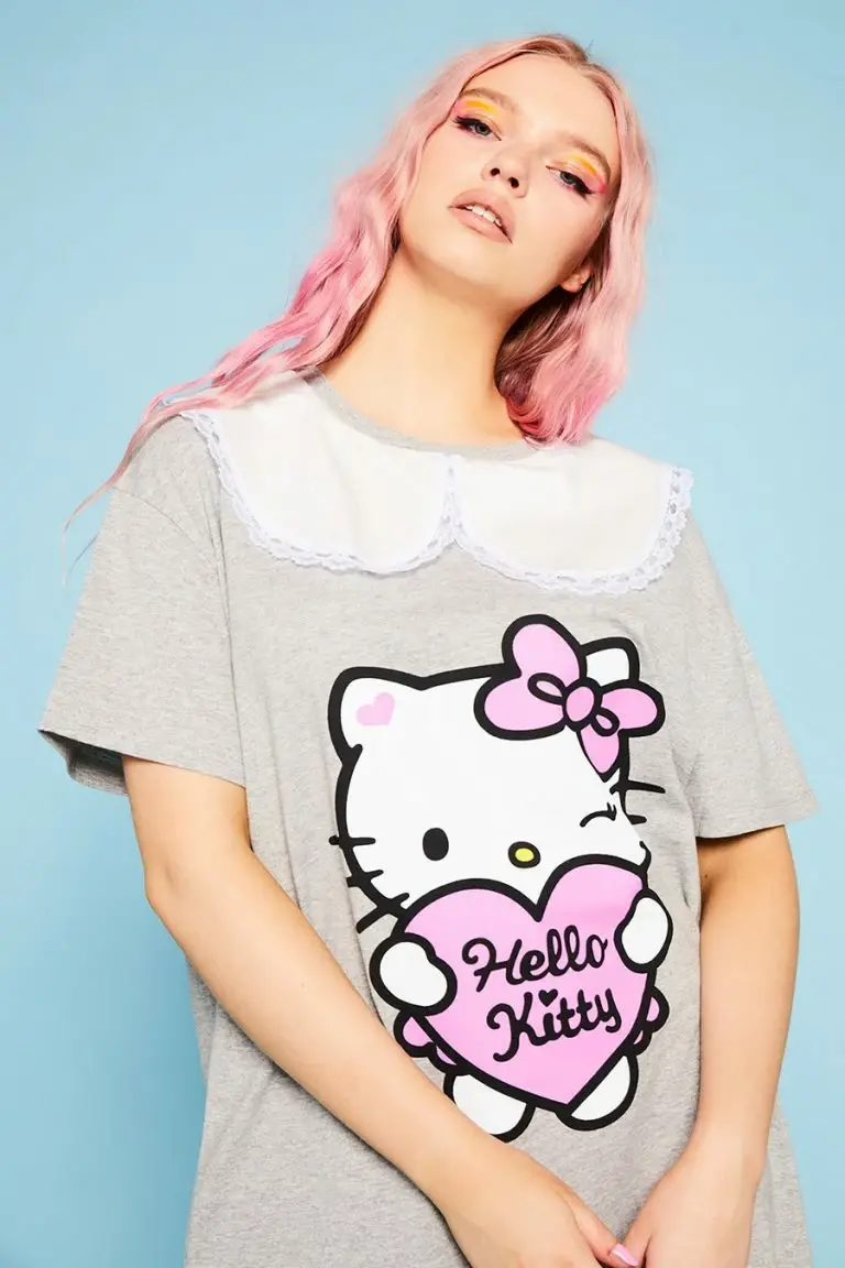 New Girl Order New Girl Order Tops Hello Kitty Collar T-shirt Dress