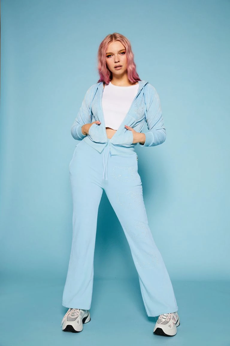 New Girl Order New Girl Order Tops Hello Kitty Velour Diamante Joggers