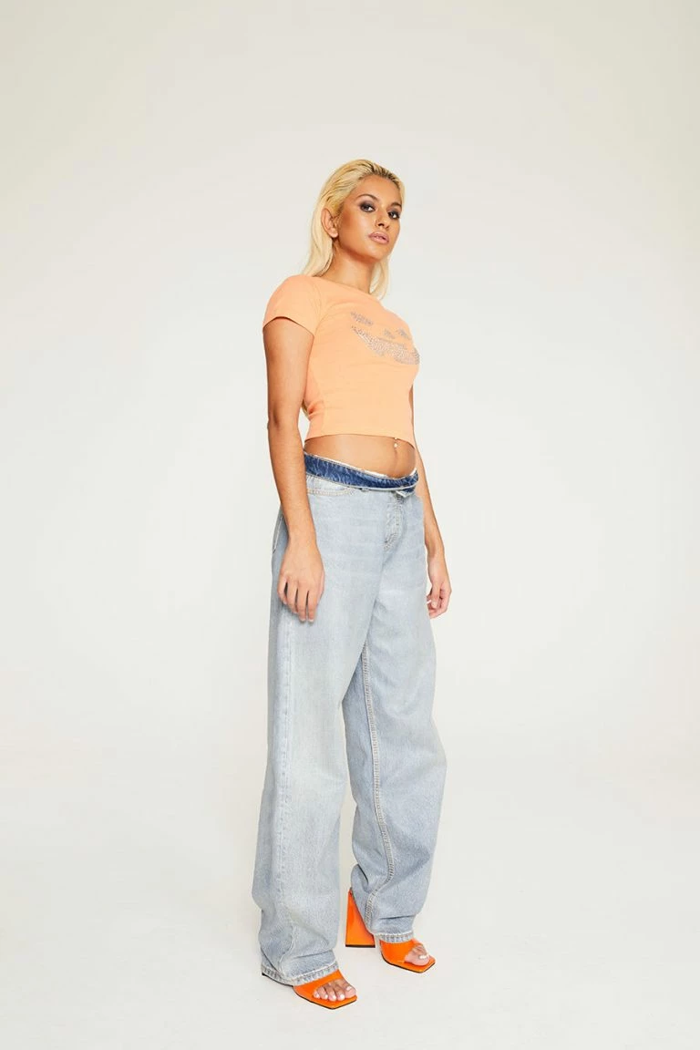 New Girl Order New Girl Order Tops HOTFIX PUMPKIN BABY TEE