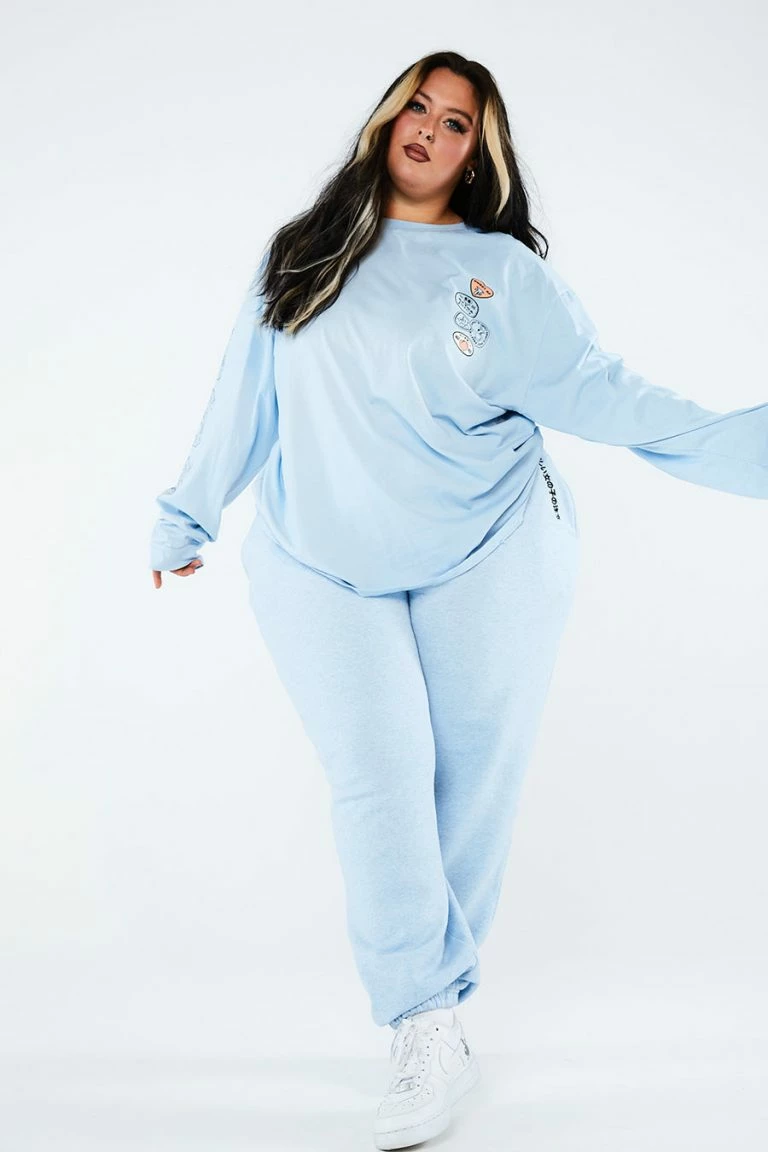 New Girl Order New Girl Order Tops Kanji Blue Joggers Curve