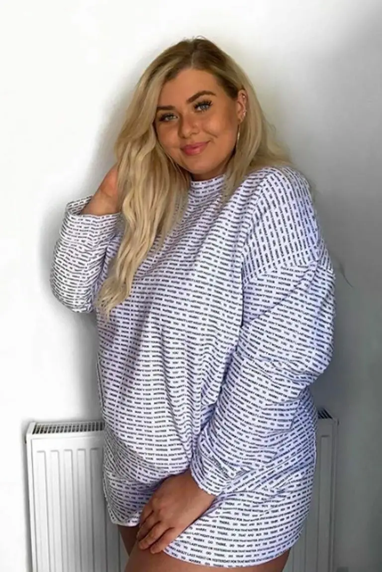 New Girl Order New Girl Order Tops Manifesto Repeat Sweatshirt Dress Curve