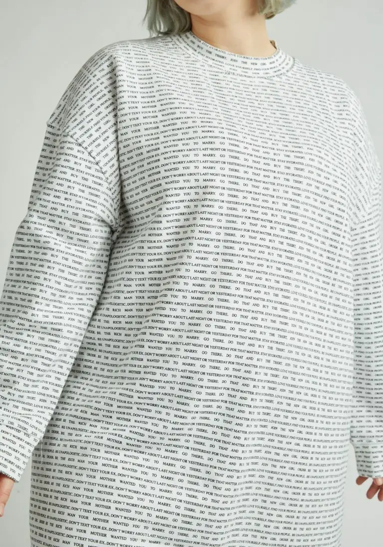 New Girl Order New Girl Order Tops Manifesto Repeat Sweatshirt Dress Curve