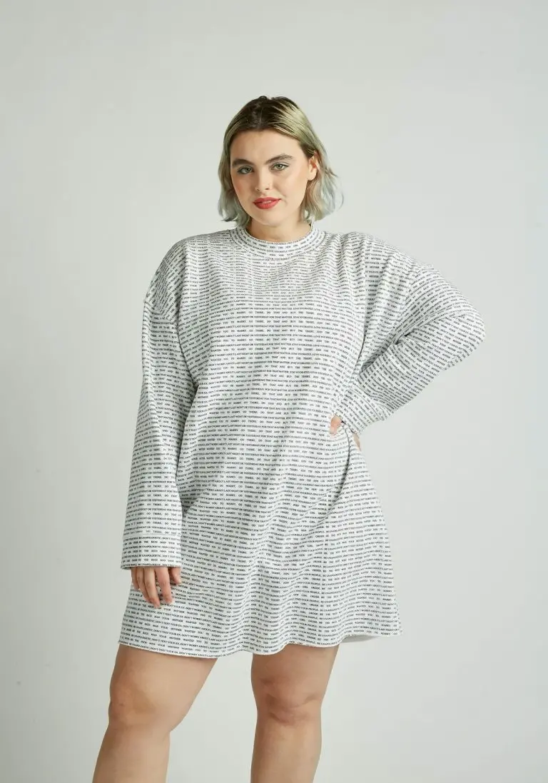 new girl order New Girl Order Tops Manifesto Repeat Sweatshirt Dress Curve