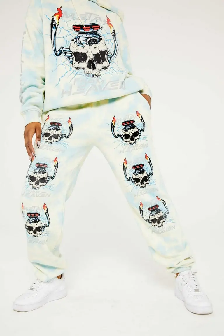 New Girl Order New Girl Order Tops METAL FROM HEAVEN TIE DYE JOGGER