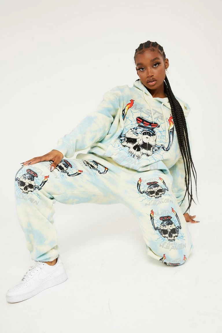 New Girl Order New Girl Order Tops METAL FROM HEAVEN TIE DYE JOGGER