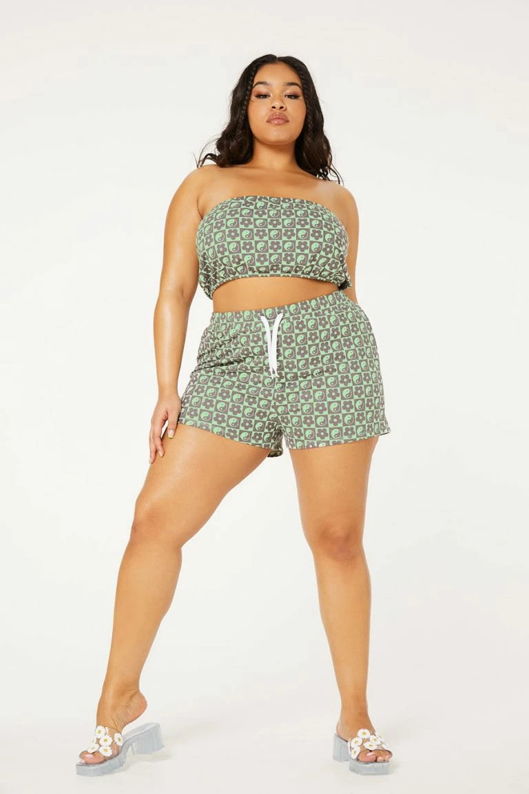 new girl order New Girl Order Tops MONOGRAM SHORTS CURVE