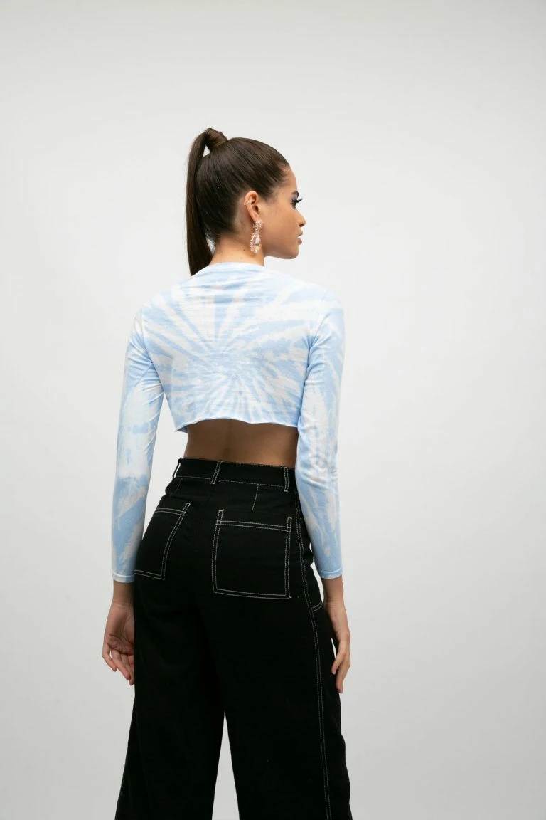 New Girl Order New Girl Order Tops Sealed With A Kiss Long Sleeve Super Crop Top