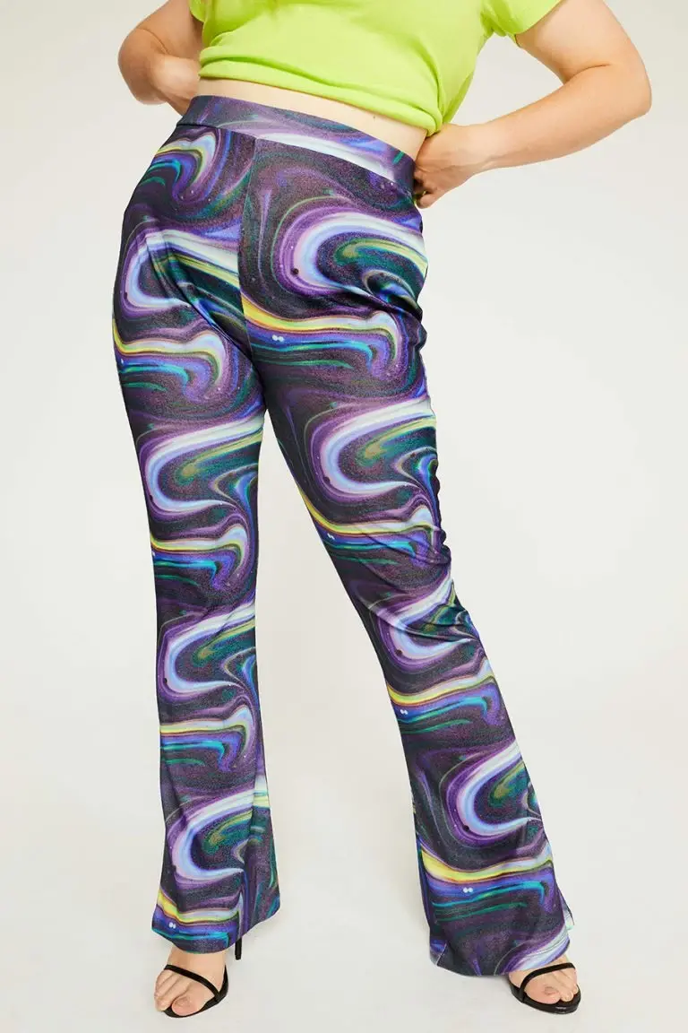 new girl order New Girl Order Tops SWIRL PRINT FLARES CURVE