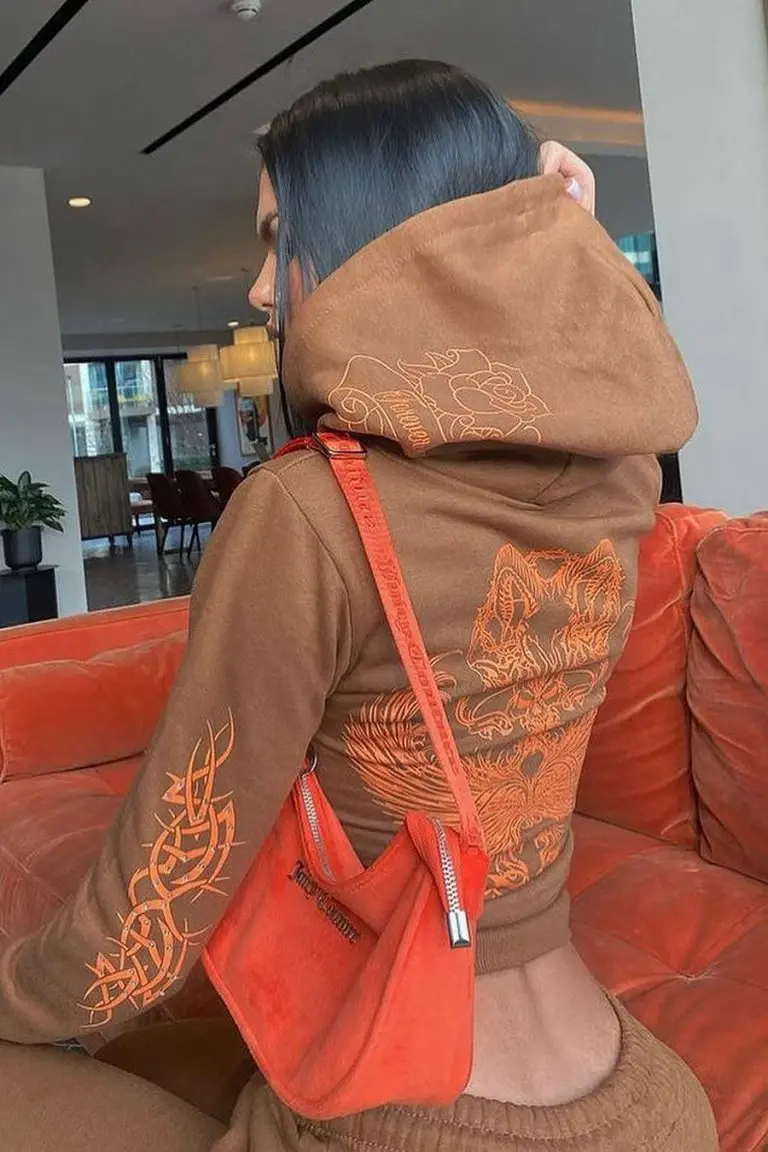 new girl order New Girl Order Tops TATTOO HOTFIX ZIP UP HOODIE