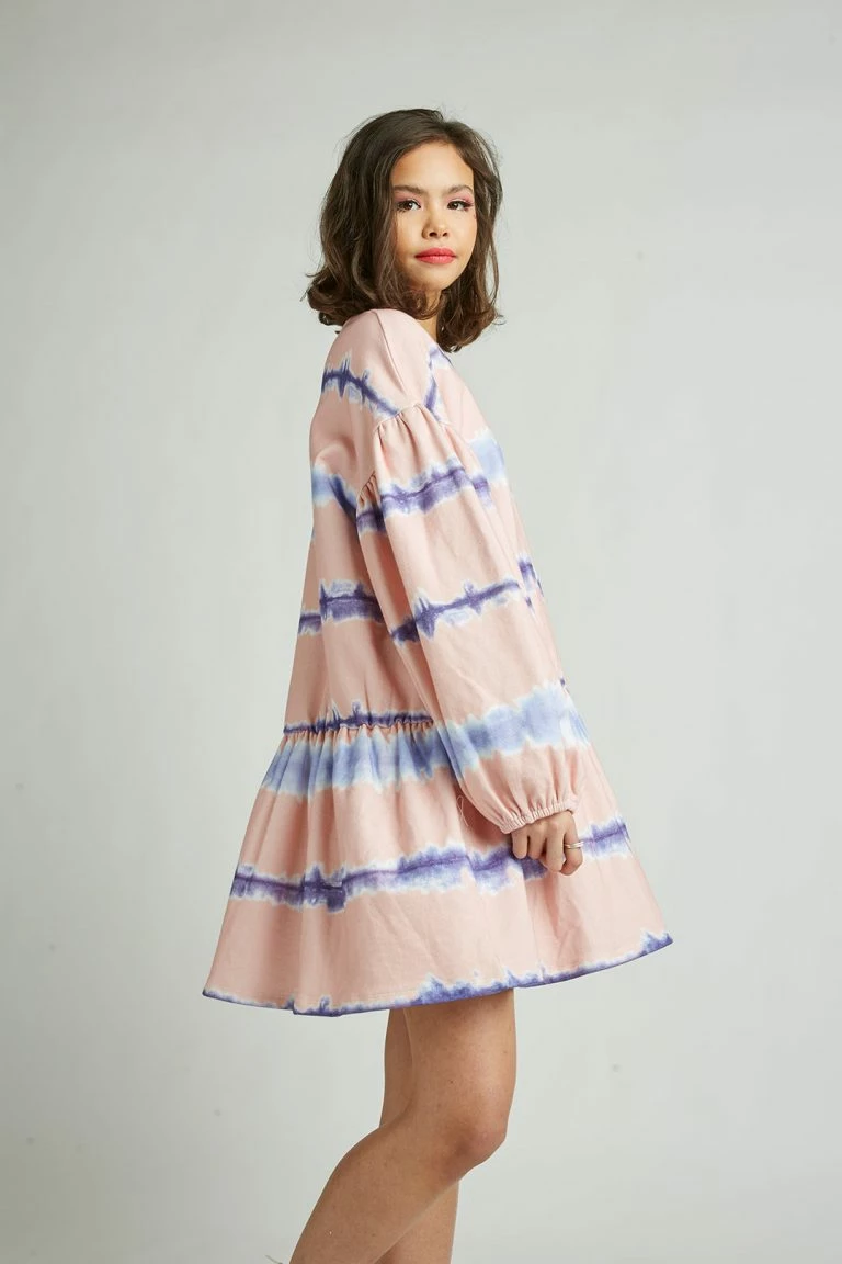 new girl order New Girl Order Tops Tie Dye Striped Sweatshirt Dress