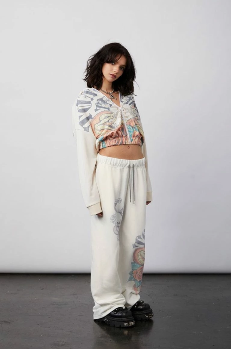 New Girl Order New Girl Order Tops TONGUE TIED ZIP UP HOODIE