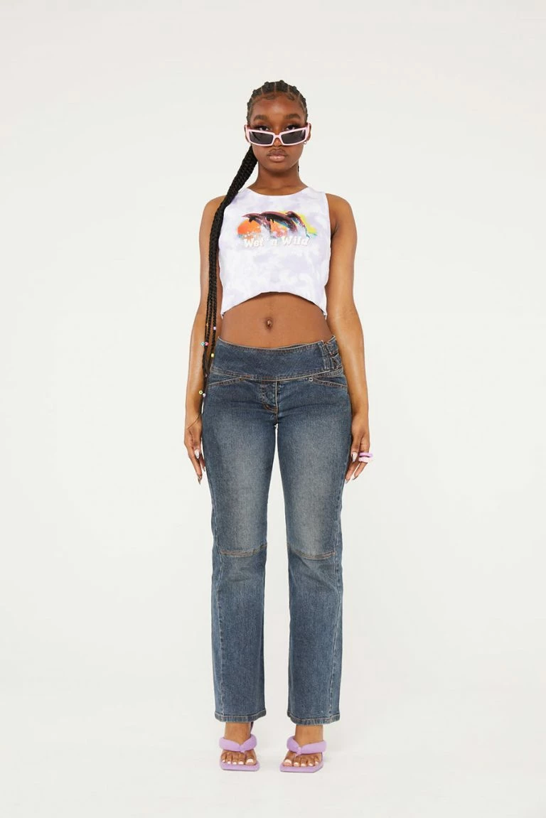 New Girl Order New Girl Order Tops WET N WILD TIE DYE TOP