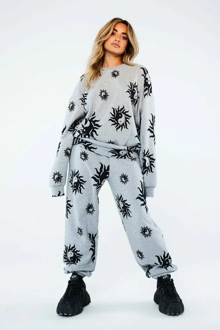 New Girl Order New Girl Order Tops Yin Yang Grey Marl Sweatshirt