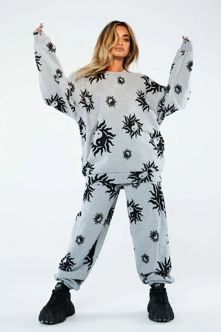 New Girl Order New Girl Order Tops Yin Yang Grey Marl Sweatshirt