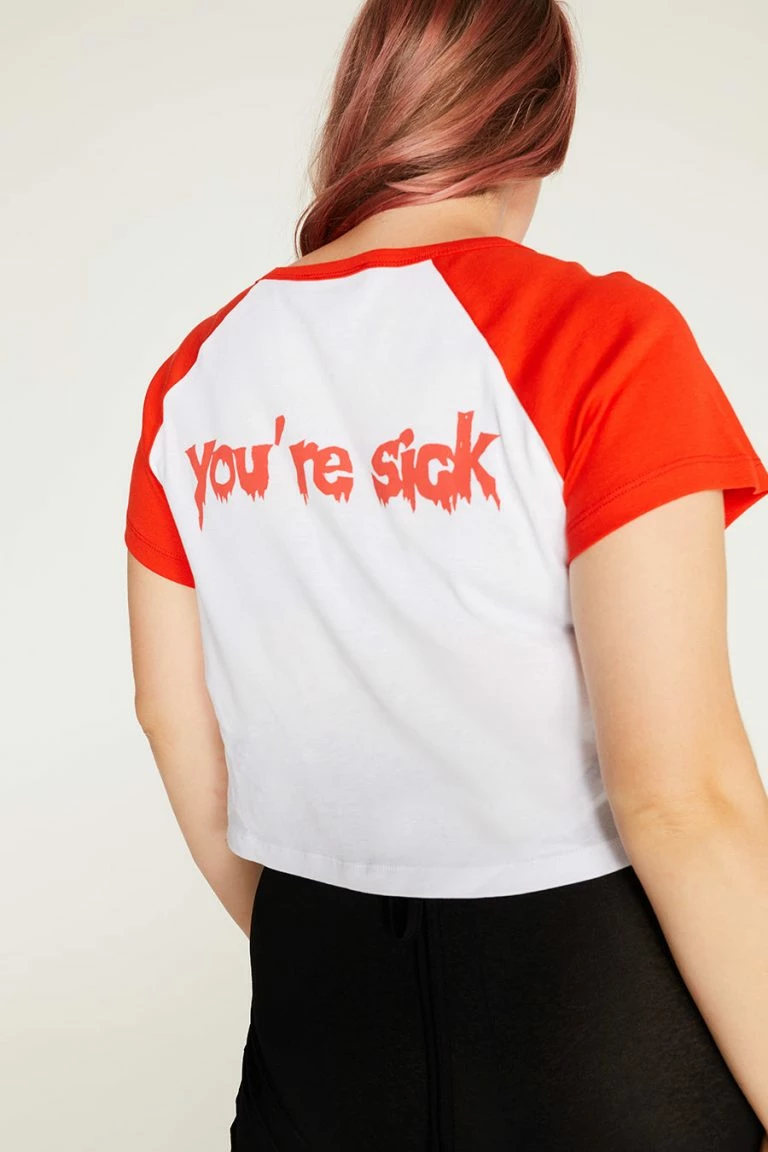 New Girl Order New Girl Order Tops YOURE SICK RAGLAN TEE CURVE