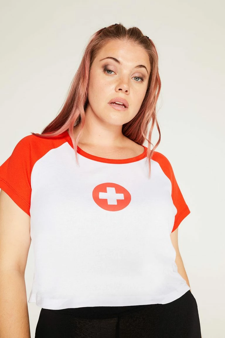 new girl order New Girl Order Tops YOURE SICK RAGLAN TEE CURVE