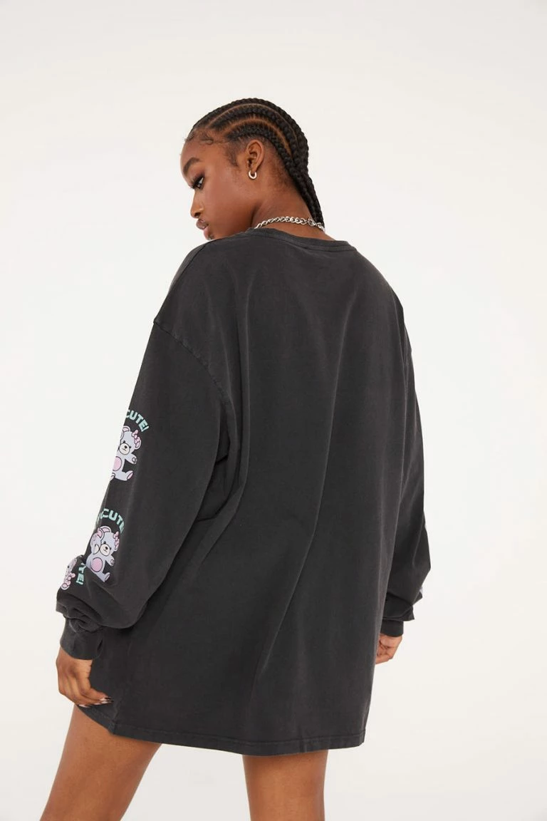 New Girl Order New Girl Order TWO CUTE BEARS LONG SLEEVE TEE