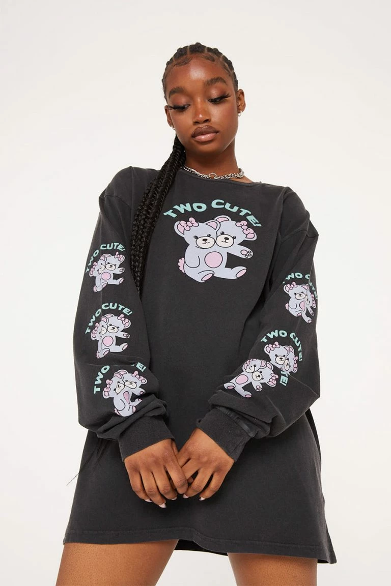 new girl order New Girl Order TWO CUTE BEARS LONG SLEEVE TEE