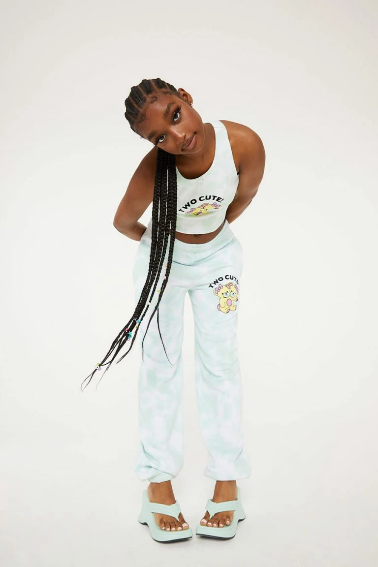 New Girl Order New Girl Order TWO CUTE BEARS TIE DYE VEST