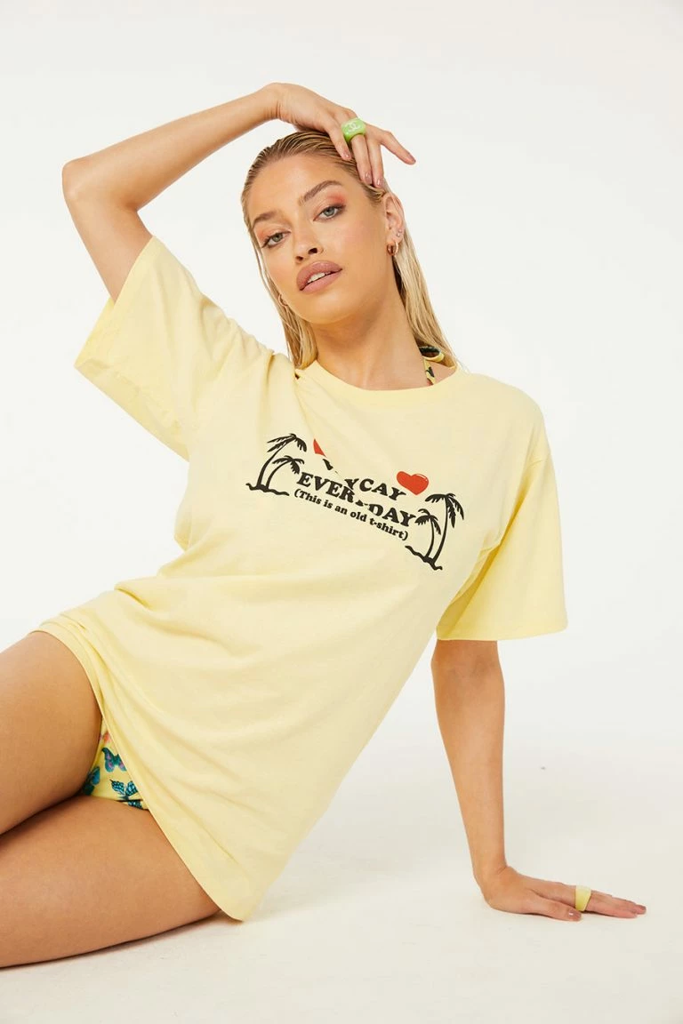 new girl order New Girl Order VACAY EVERYDAY OVERSIZED TEE Tops