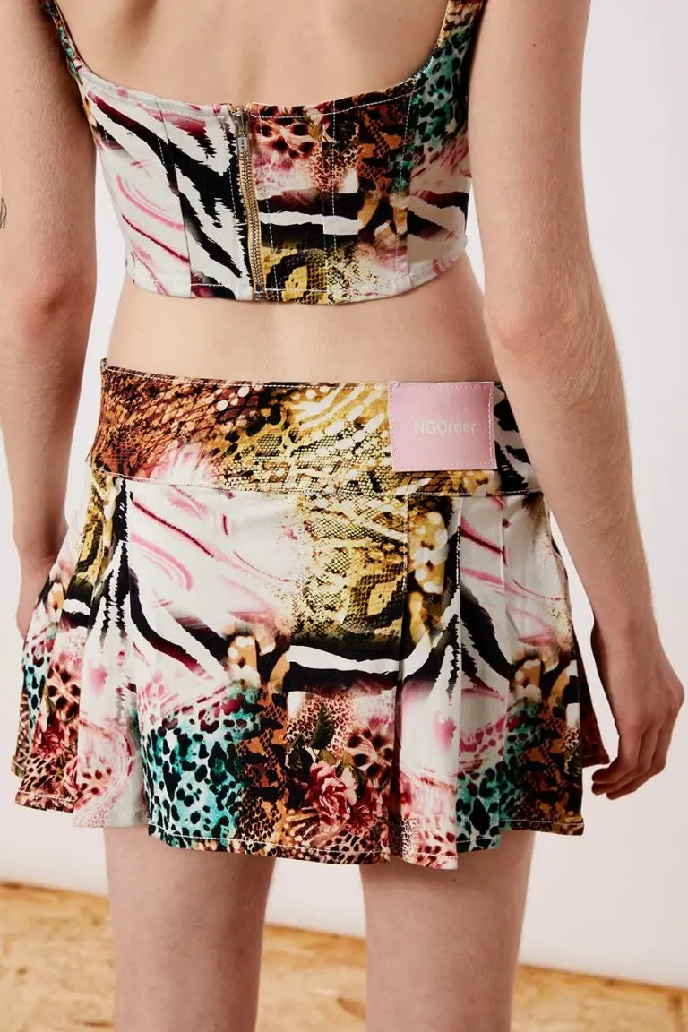 New Girl Order New Girl Order Y2K JUNGLE DENIM MINI SKIRT Curve NEW IN