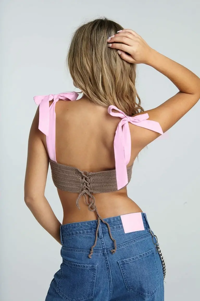 New Girl Order New Girl Order YIN YANG HEART CROCHET CAMI