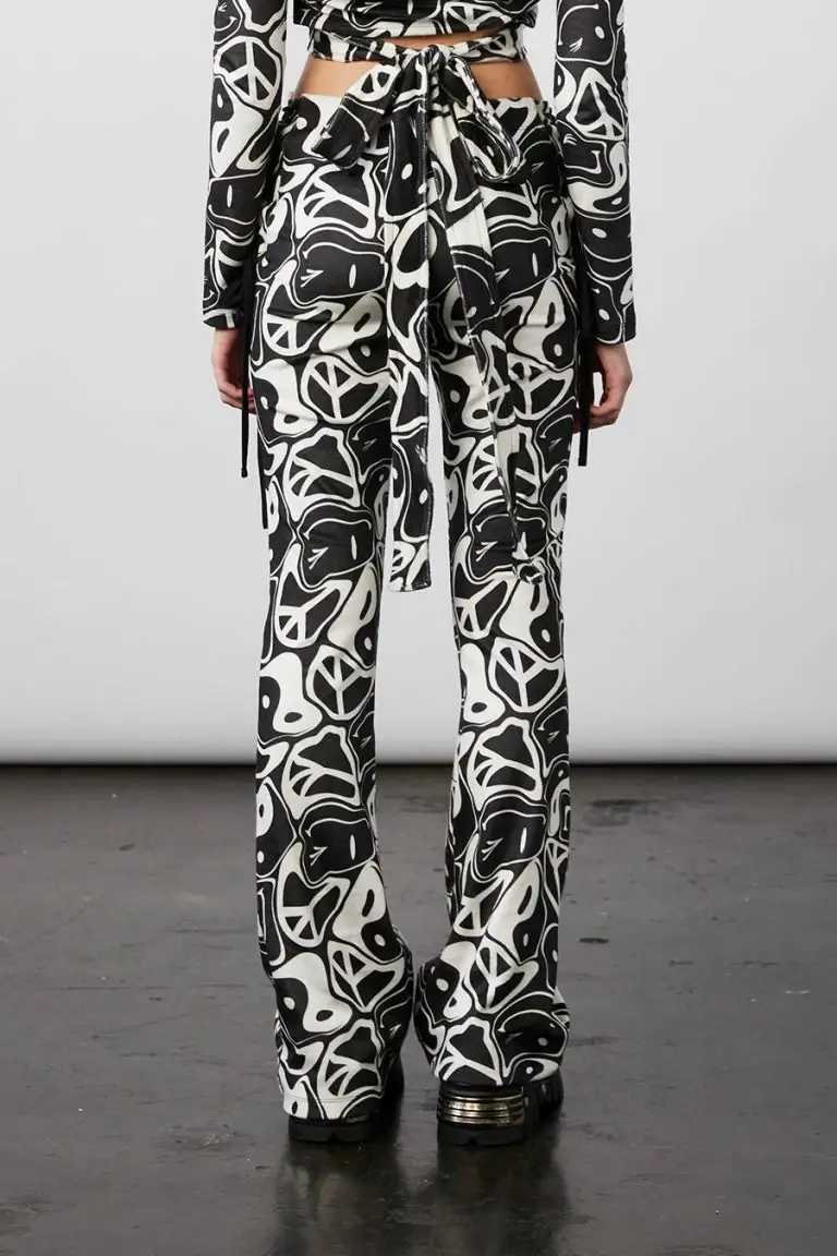 New Girl Order New Girl Order YIN YANG VELOUR FLARES