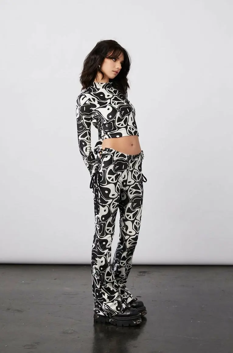 New Girl Order New Girl Order YIN YANG VELOUR FLARES