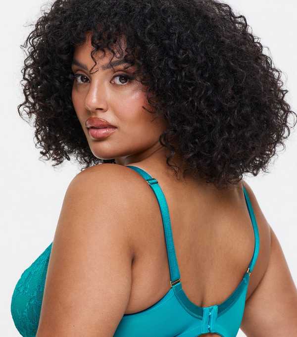 New Look Ann Summers Dark Blue Lace Fuller Bust Non Padded Plunge Bra