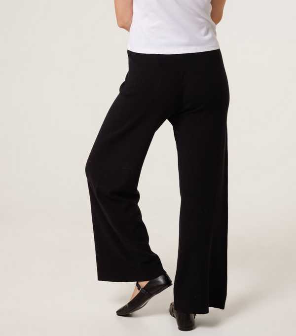 New Look Blue Vanilla Black Knitted Wide Leg Trousers