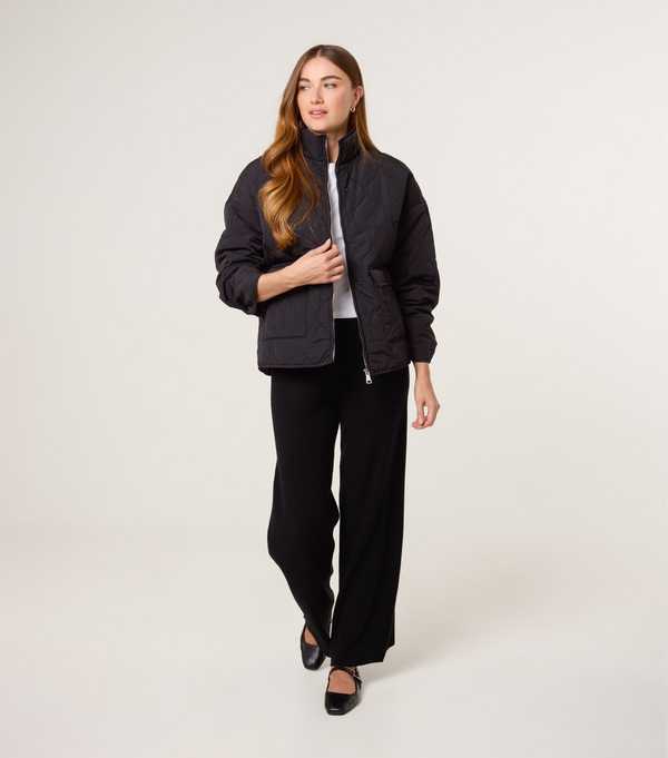 new look Blue Vanilla Black Knitted Wide Leg Trousers